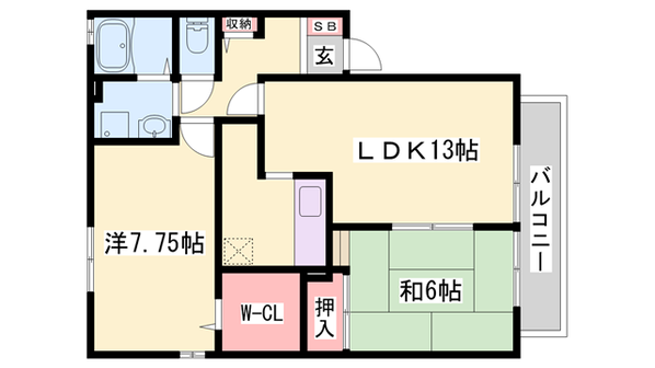 滝野駅 徒歩25分 2階の物件間取画像